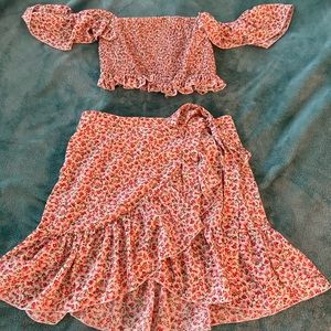 2 piece floral set